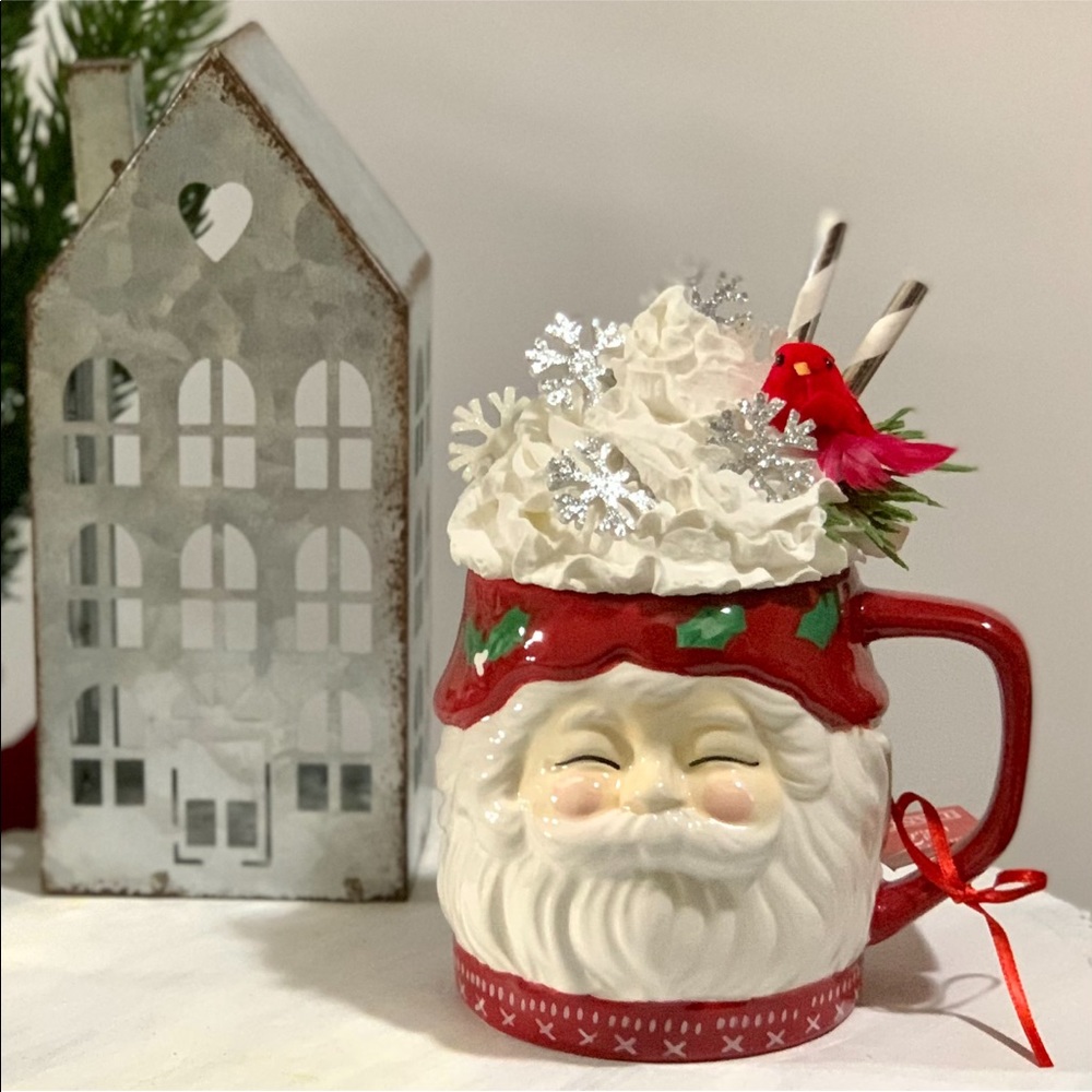 Handmade Mug Topper with Mug.